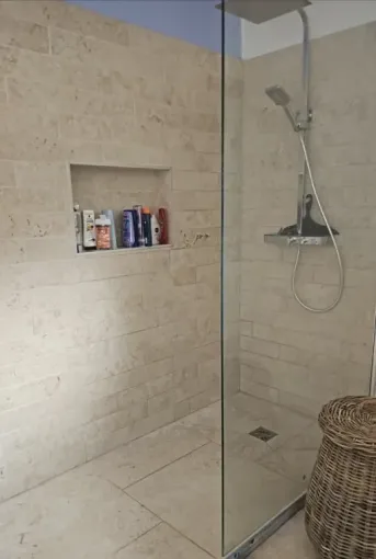 Réalisation de douche à l'italienne à Lège-Cap-Ferret, Bordeaux, LUKIBÂT